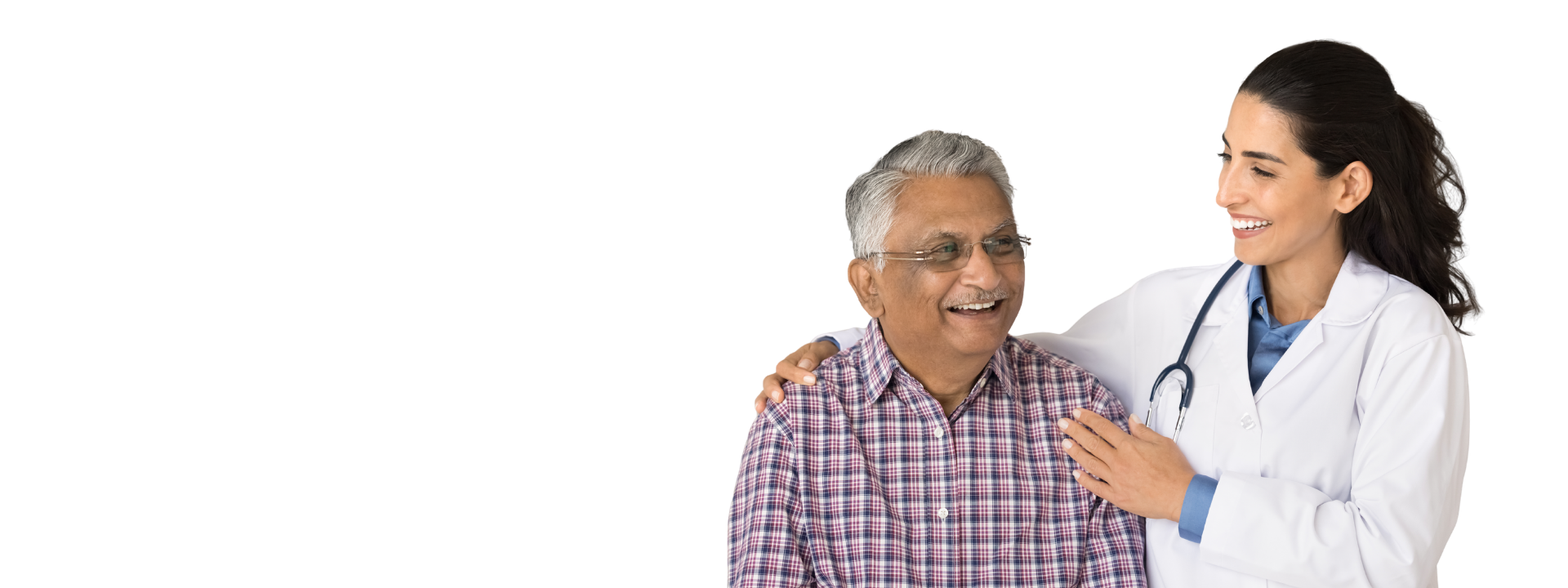 Doctor and patient in a modern hearing clinic